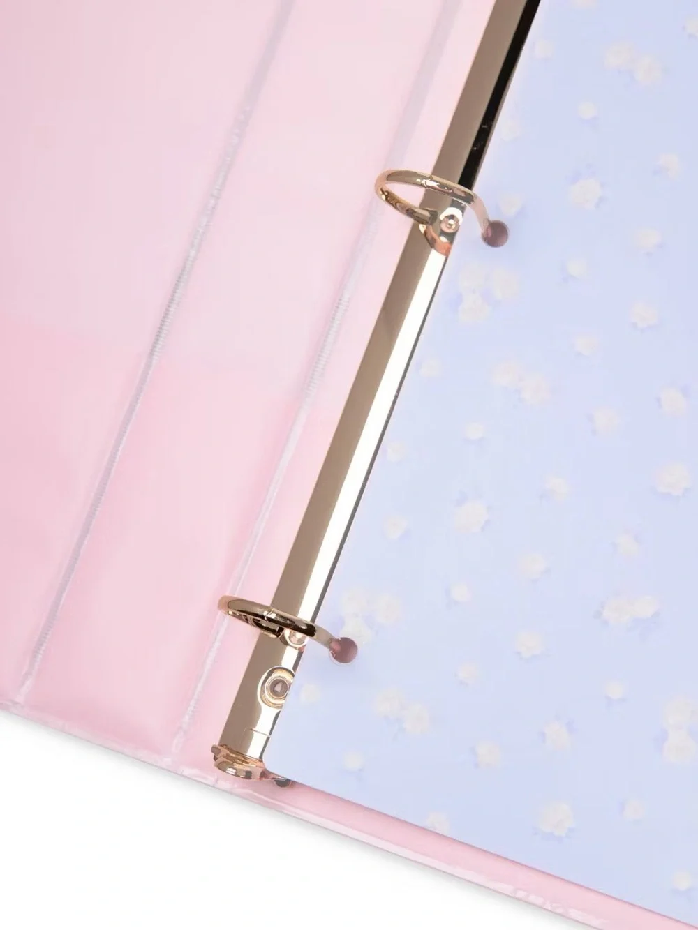 LoveShackFancy Blue Binder with Everblooming Rosettes Rose Print